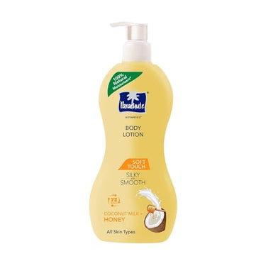 Parachute Advansed Soft Touch Body Lotion for Women & Men, All Skin types, 400ml | Pure Coconut Milk & Honey, 100% Natural, 72h Moisturisation